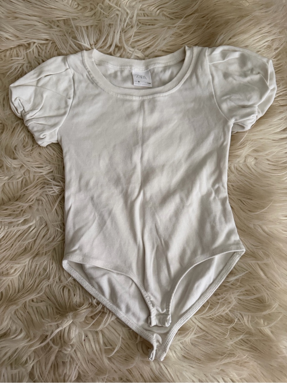 ZARA Girls Puff Sleeve One-Piece Bodysuit